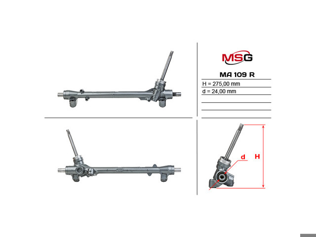 Реечный рулевой механизм BJS832110 MAZDA
