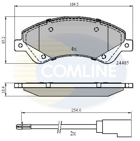 Колодки передние CBP21511 COMLINE