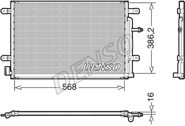 Радиатор охлаждения кондиционера DCN02038 DENSO