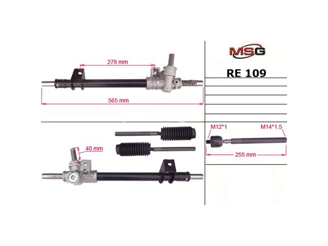 Рейка рулевая RE109 MS GROUP