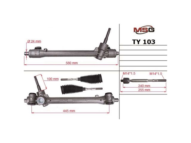 Рейка рулевая TY103 MS GROUP