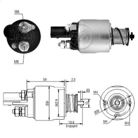 Втягивающее реле ZM1498 ZM