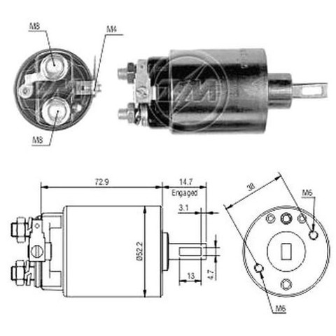 Втягивающее реле ZM780 ZM