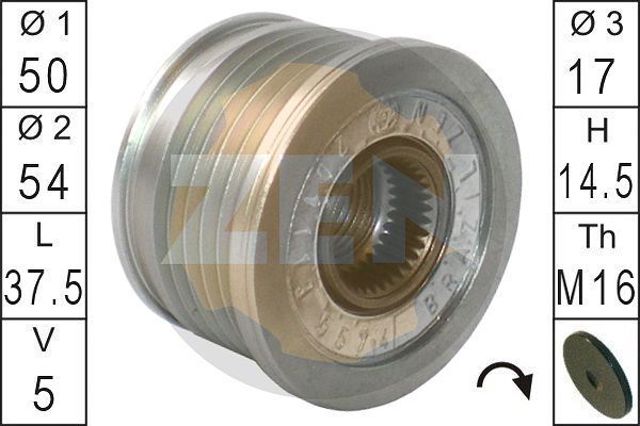 Шкив ремня генератора ZN5574 ZEN