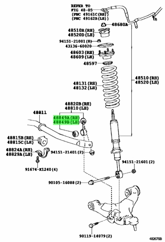 TOYOTA 4884960110 Втулка стойки переднего стабилизатора в наличии Николаев