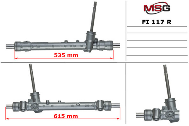 Реечный рулевой механизм 68263205AA CHRYSLER