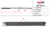 Вал/шток рулевой рейки AU211C MS GROUP