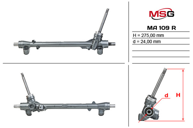 Рейка рулевая BJ7S32110B MAZDA
