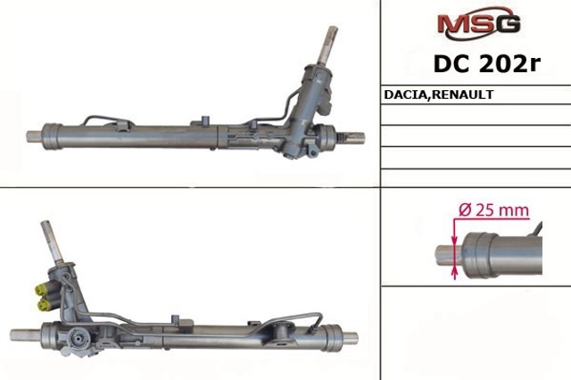 Реечный рулевой механизм DC202R MSG Rebuilding