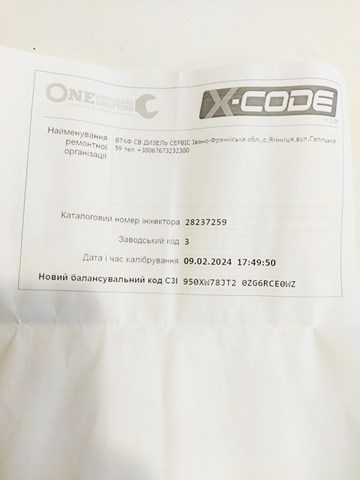 RENAULT 28237259 Форсунка впрыска топлива в наличии Павлоград