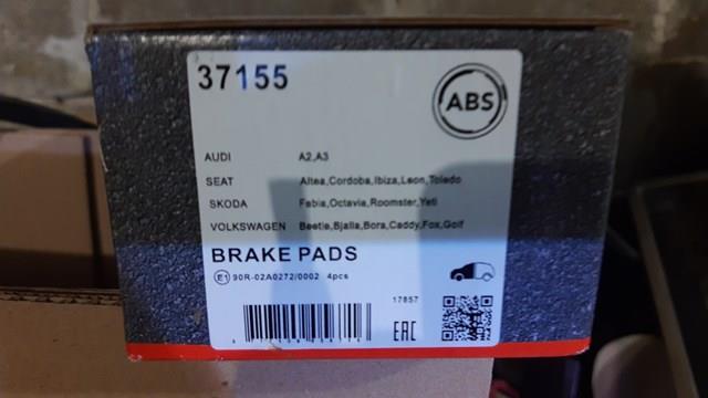 ABS 37155 Колодки тормозные передние дисковые в наличии Кривой Рог