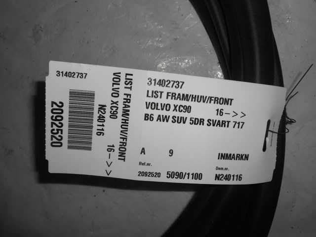 31402737 VOLVO Уплотнитель капота купить в Черкассы