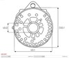 Крышка генератора задняя ARC0057 AS-PL