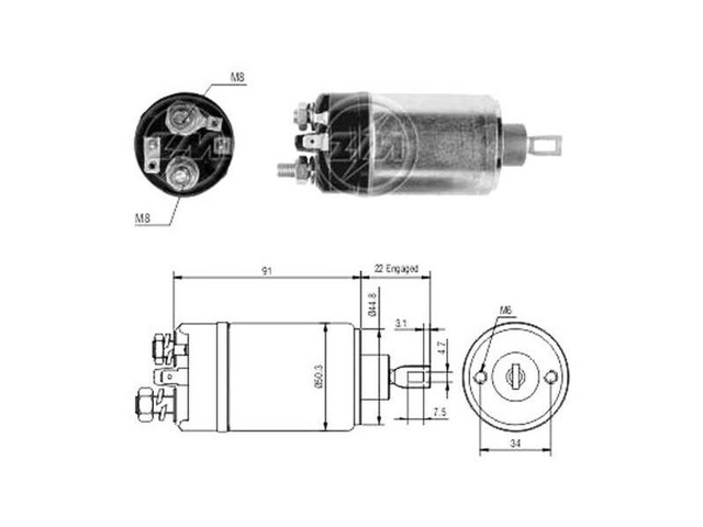 Втягивающее реле ZM524 ZM