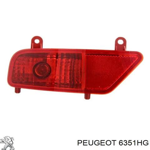 00006351HG PEUGEOT Фонарь противотуманный задний правый купить в Павлоград