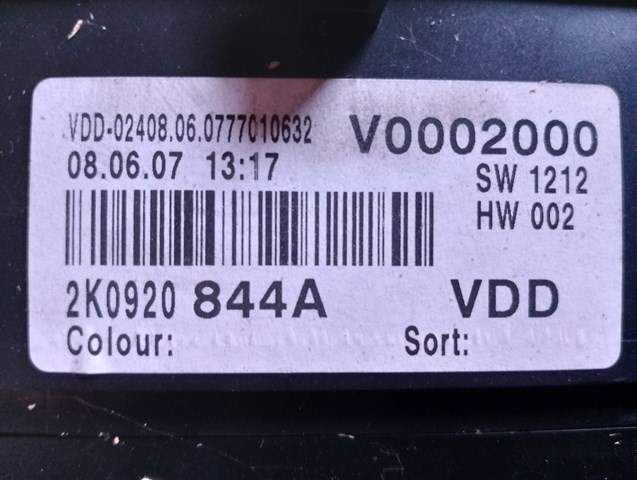 VAG 2K0920844A Панель приборов в наличии Запорожье
