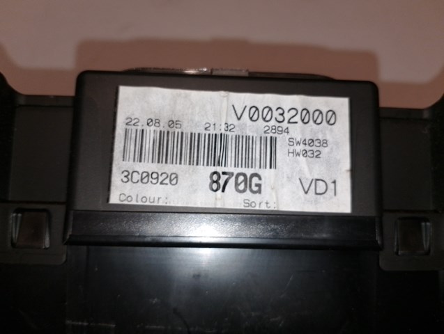 3C0920870G VAG Приборная доска (щиток приборов) купить в Винница