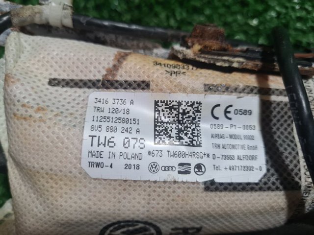 8V5880242A Подушка безопасности (AIRBAG) спинки сиденья правого купить Кривой Рог