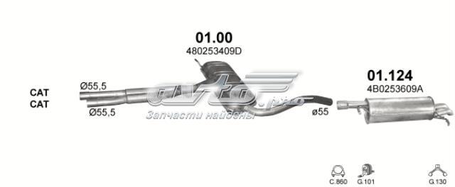 Глушитель центральный 0100 POLMOSTROW