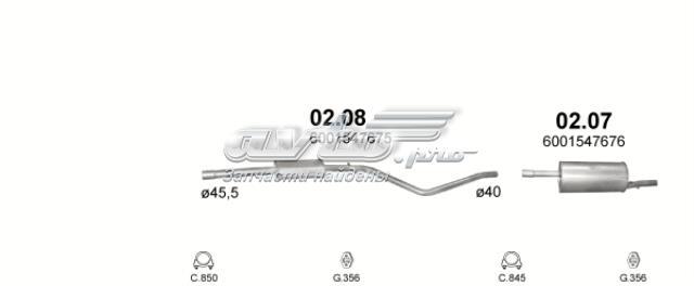 Глушитель выхлопных газов конечный 0207 POLMOSTROW