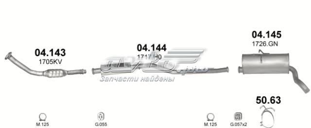 Глушитель, центральная часть 04144 POLMOSTROW