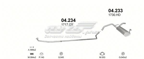 Глушитель, центральная часть 04234 POLMOSTROW