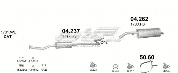POLMOSTROW 04237 Центральная часть глушителя в наличии Харьков