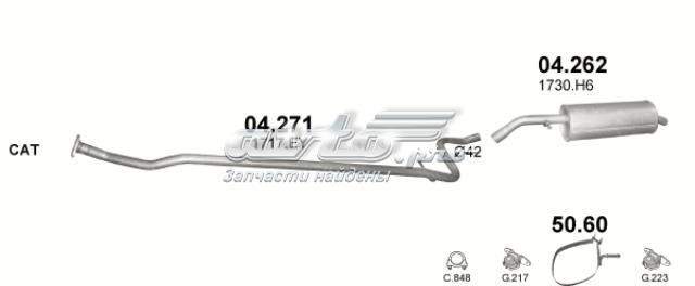 Выхлопная труба 04271 POLMOSTROW
