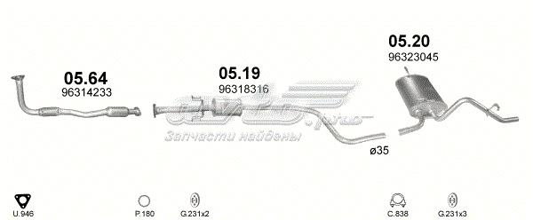 POLMOSTROW 0519 Глушитель, центральная часть в наличии Житомир