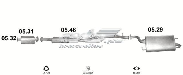 0529 POLMOSTROW Глушитель, задняя часть купить в Ужгород