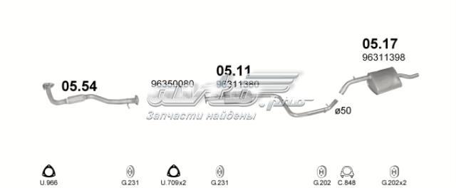 0554 POLMOSTROW Труба приемная (штаны) глушителя передняя купить в Ровно