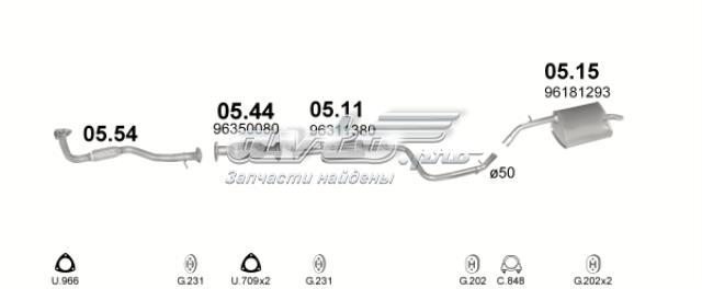 0554 POLMOSTROW Труба приемная (штаны) глушителя передняя купить в Винница
