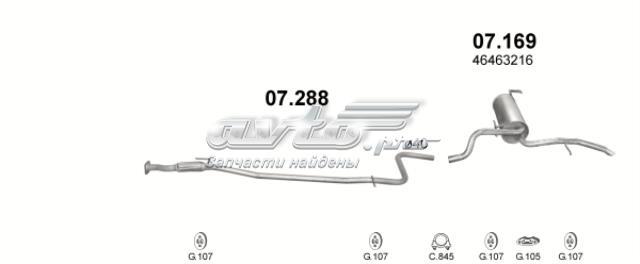 Выхлопная труба 07288 POLMOSTROW