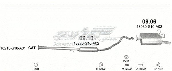 POLMOSTROW 0910 Глушитель, центральная часть в наличии Житомир