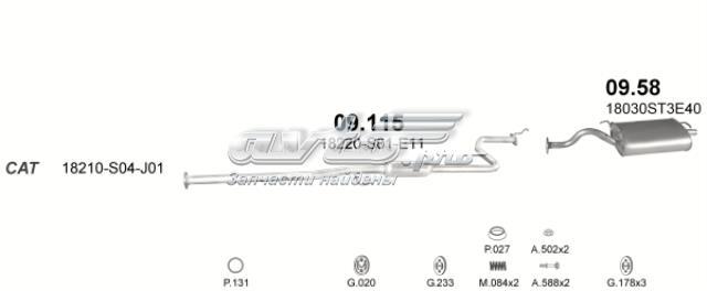 POLMOSTROW 09115 Глушитель, центральная часть в наличии Украина