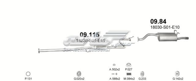 POLMOSTROW 09115 Глушитель, центральная часть в наличии Сумы