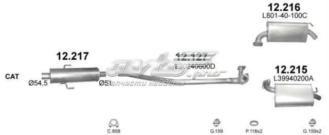 Приемная труба глушителя 12217 POLMOSTROW