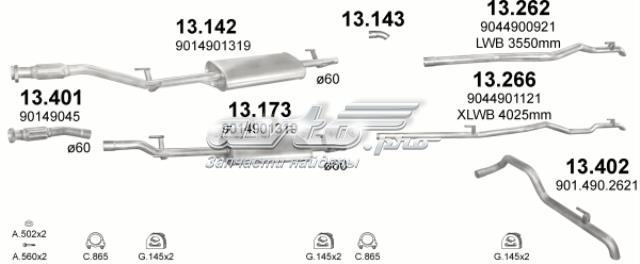 POLMOSTROW 13143 Глушитель задний в наличии Украина