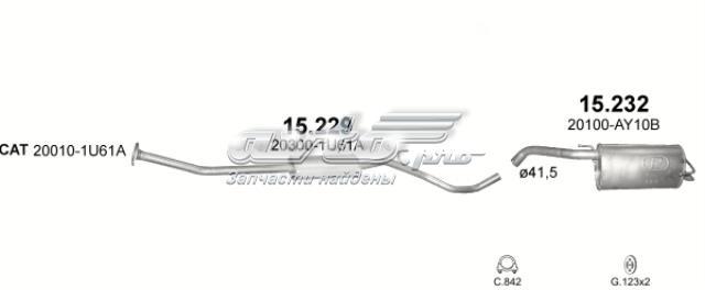 Средний глушитель 15229 POLMOSTROW
