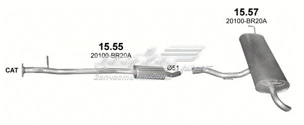 POLMOSTROW 1555 Глушитель, центральная и задняя часть в наличии Каменское