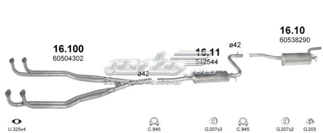Глушитель задний 1610 POLMOSTROW
