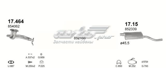 POLMOSTROW 1715 Глушитель задний в наличии Каменское