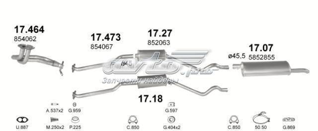 1718 POLMOSTROW Глушитель, передняя часть купить в Тернополь