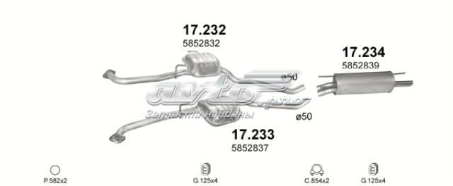 Глушитель, центральная часть 17232 POLMOSTROW