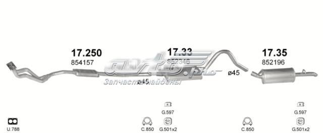 Глушитель выхлопных газов конечный 17250 POLMOSTROW