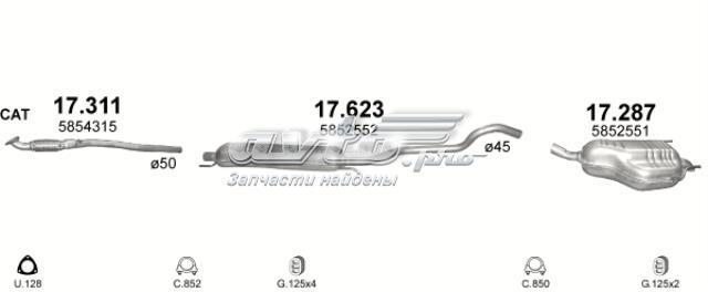 POLMOSTROW 17287 Глушитель, задняя часть в наличии Львов