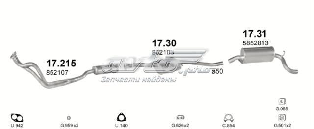 POLMOSTROW 1731 Глушитель задний в наличии Ужгород