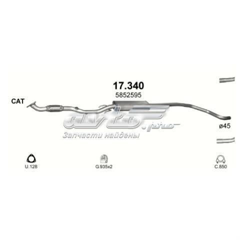 Глушитель, передняя часть 17340 POLMOSTROW