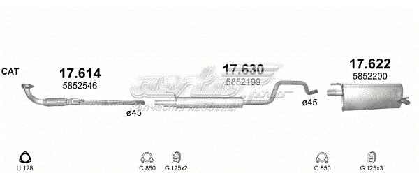 POLMOSTROW 17622 Глушитель задний в наличии Харьков