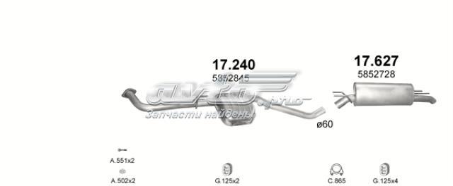 Выхлопная труба 17627 POLMOSTROW